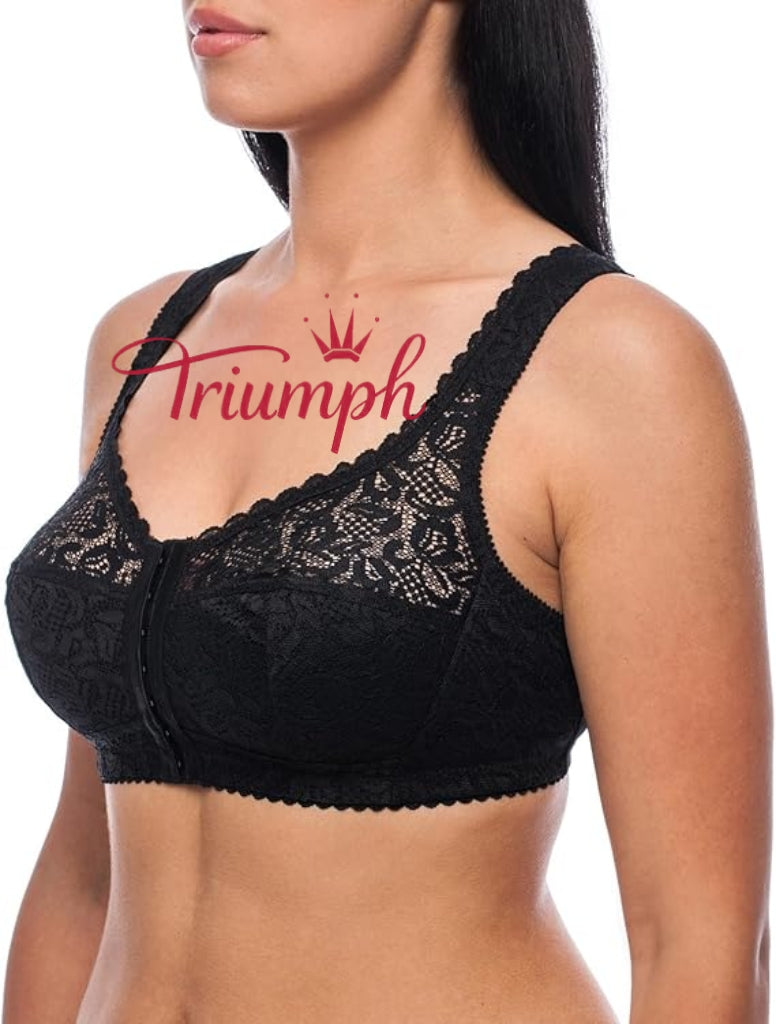 Triumph - (4 kosi) Modrček brez žice z zapenjanjem spredaj, plus size