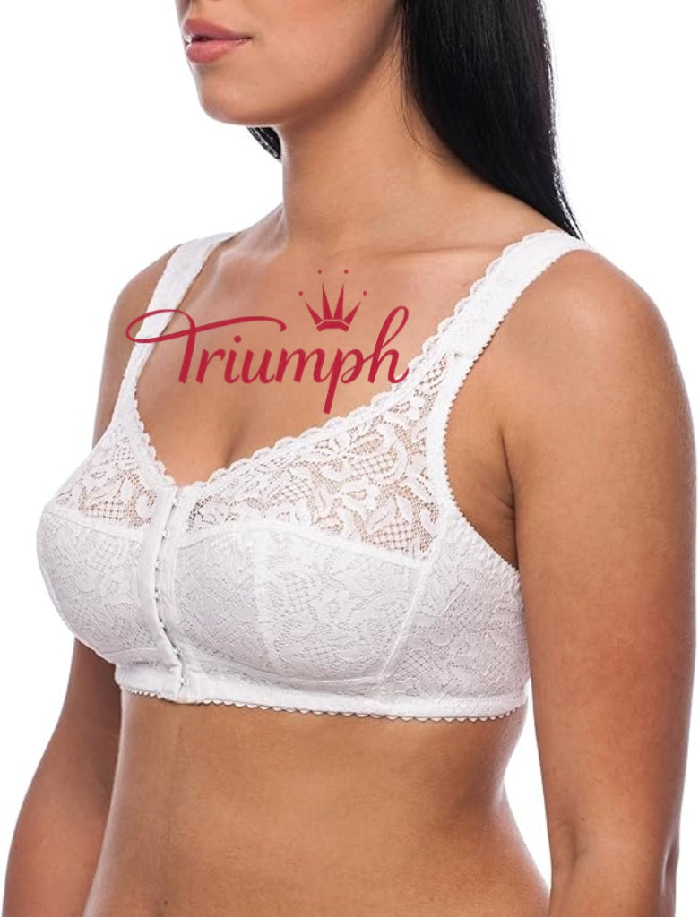 Triumph - (4 kosi) Modrček brez žice z zapenjanjem spredaj, plus size
