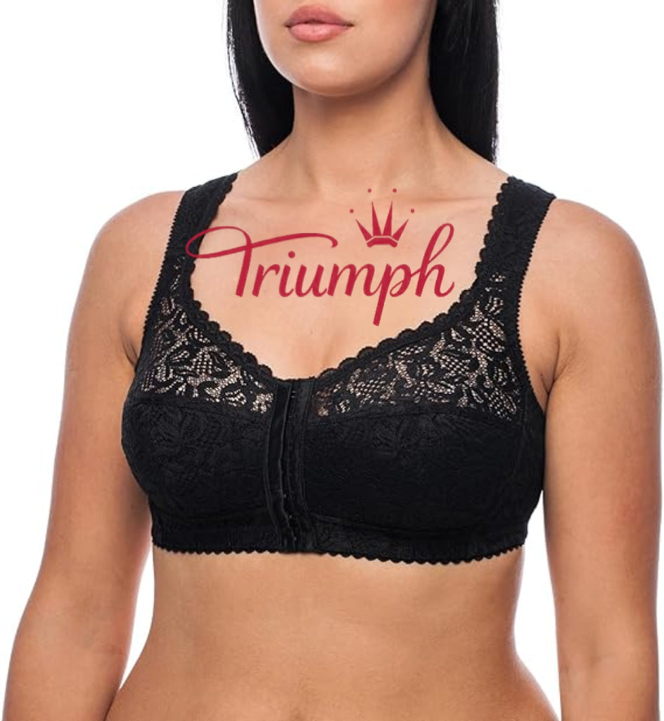 Triumph - (4 kosi) Modrček brez žice z zapenjanjem spredaj, plus size