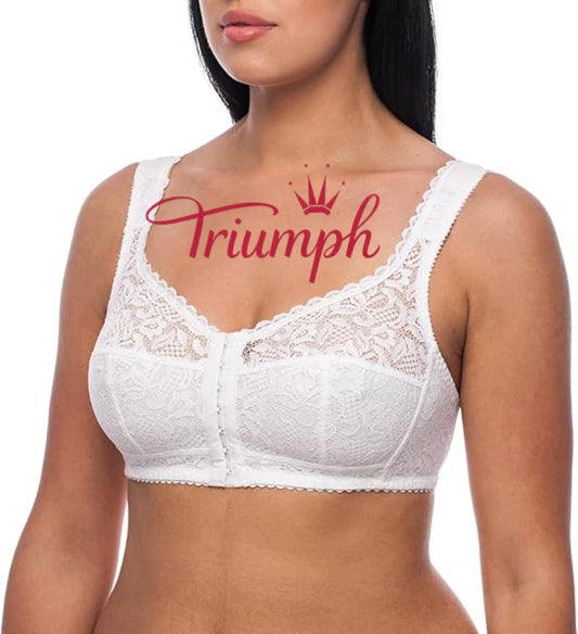 Triumph - (4 kosi) Modrček brez žice z zapenjanjem spredaj, plus size